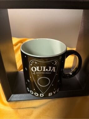 Ouija Board Ceramic Mug in Black and White